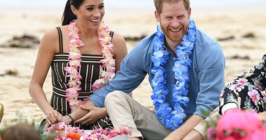 Prince Harry and Meghan (both pictured) caused outrage when they accused unnamed members of the Royal Family of racism in their explosive interview with Oprah Winfrey in 2021