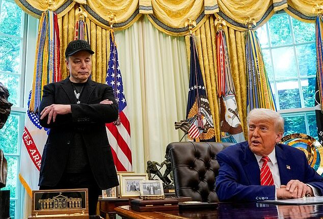 As the commander-in-chief and the X boss battled it out in a war of words over social media, Musk said 'it was time to drop a really big bomb'