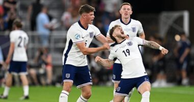 England vs Germany - U21 Euros final: Live score and updates as Harvey Elliott and Omari Hutchinson hit quickfire double as Young Lions look to make history with Thomas Tuchel watching on