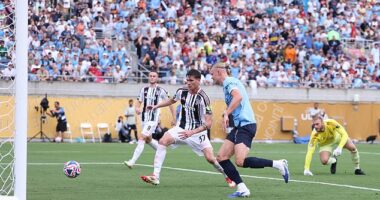 Norwegian striker Erling Haaland was one of Manchester City's five goal scorers in Orlando
