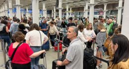 Thousands of Eurostar passengers are facing pandemonium over fresh delays and cancellations (passengers are pictured at London St Pancras International)