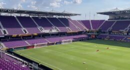 Ahead of kick-off the stands at the Inter & Co Stadium in Orlando, Florida were nearly empty