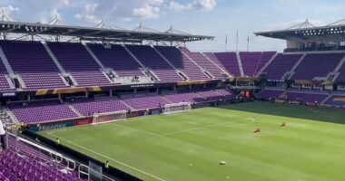 Ahead of kick-off the stands at the Inter & Co Stadium in Orlando, Florida were nearly empty
