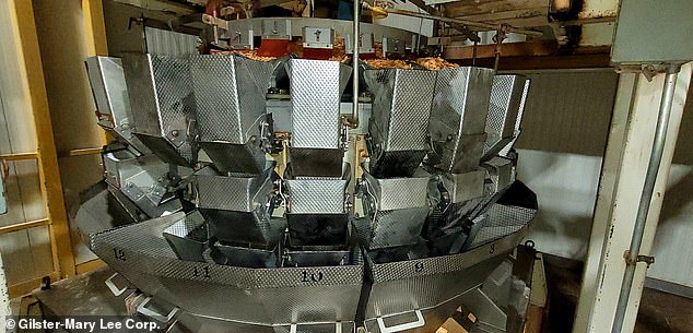 The oven was turned off when Gomez became lodged inside. Panicked co-workers urgently dialed 911 to try to save him (pictured: a machine inside the Gilster Marylee Cereal Plant)