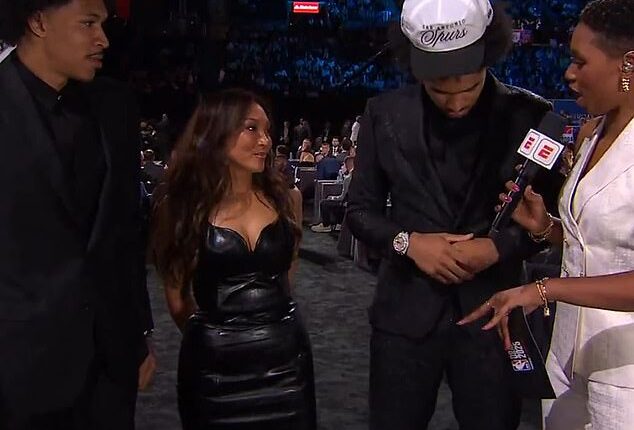 Fans went wild for Dylan Harper's mom Maria at the NBA Draft in New York on Wednesday