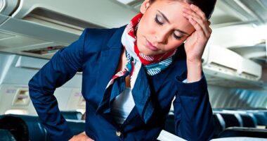 Mitra Amirzadeh, who is an Orlando-based flight attendant, revealed she has her own secret method of dealing with difficult passengers (stock image)