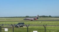 Wirtz has landed at Manchester Airport ahead of his British record £116million transfer