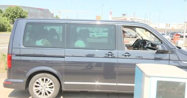 Florian Wirtz was seen arriving at Cologne Bonn Airport on Thursday ahead of his much hyped move to Liverpool