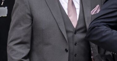 Robert Bush, 47, faces 30 counts of preventing a lawful burial and 30 counts of fraud by false representation relating to bodies found at his firm, Legacy Independent Funeral Directors, in Hull in March last year (Bush pictured outside court today)