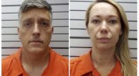 Jon Hallford, left, the co-owner of Return to Nature Funeral Home, pleaded guilty to conspiracy to commit wire fraud in federal court last year. He was handed a 20-year sentence. Wife, Carie Hallford, is scheduled to go to trial in the federal and state cases in September