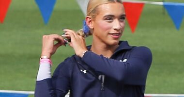 Fury as defiant trans athlete GRINS after pummeling girl rivals in California championship finals despite Trump order
