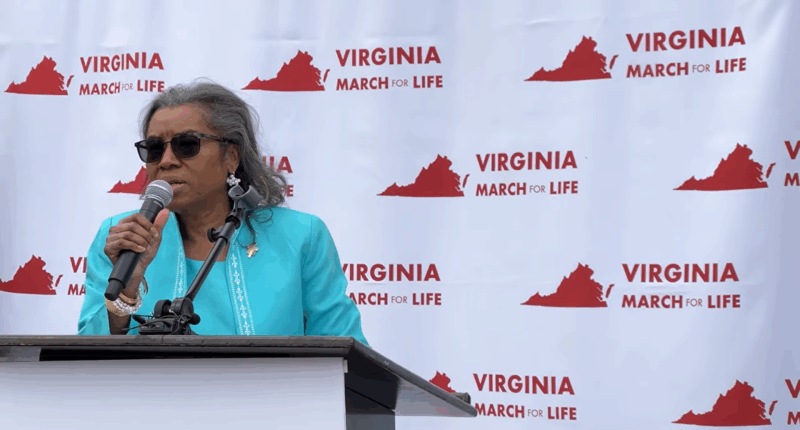 Winsome Sears speaking at the Virginia March for Life.