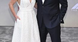 Geri and Christian Horner led the glamorous squad of F1 stars and their WAGS at the NYC premiere of Brad Pitt's new racing movie on Monday