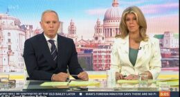 Good Morning Britain viewers have demanded an apology from Kate Garraway (right) after a 'rude' snub was directed at an ITV co-star. Pictured: Kate with co-host Robert Rinder (left)
