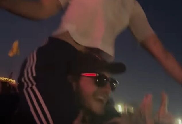 Gracie Abrams continued her loved-up weekend at Glastonbury with boyfriend Paul Mescal, as she danced on his shoulders during The Cure's set on Sunday