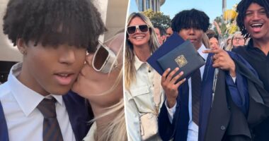 Heidi Klum shares rare photo, videos with son Johan as he graduates high school