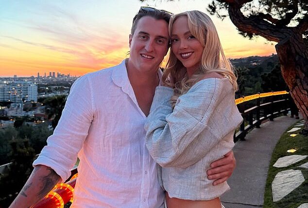 Annie Knight is working hard to ensure she looks radiant for her upcoming wedding to fiancé Henry Brayshaw (both pictured)
