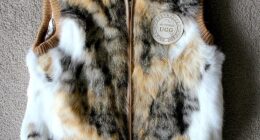 The jacket, likely to be made from the skin of two cats, as well as rabbits, was labelled as 100 per cent 'sheepskin' (the cat fur vest is pictured)