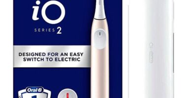 The Oral B iO2 toothbrush is said to remove 100 per cent more plaque than a manual brush