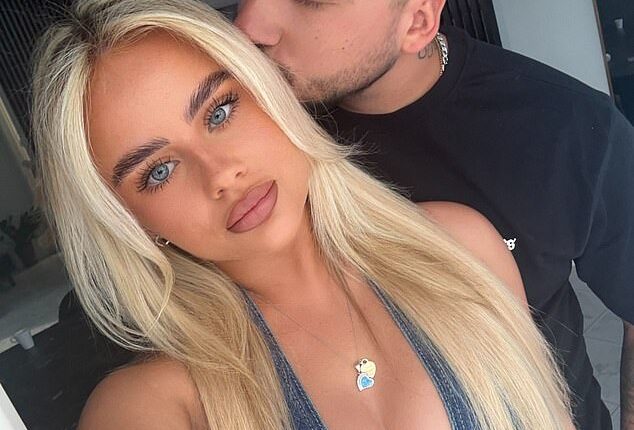 Beth Winstone, 23, from Birmingham fell in love with her waiter Gabriel Alia, 25, while on holiday in Greece (pictured together)