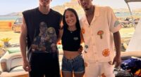 Alis Moore, a VIP hostess in Ibiza pictured with Jobe (left) and Jude Bellingham (right) has revealed all about her work with A-list footballers