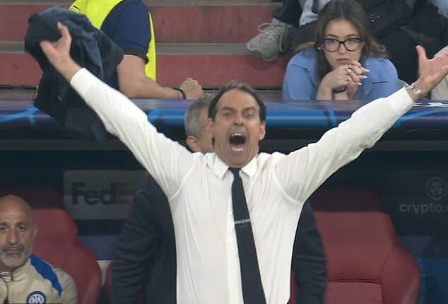 Inter Milan manager Simone Inzaghi launched into a furious outburst as his side were thrashed