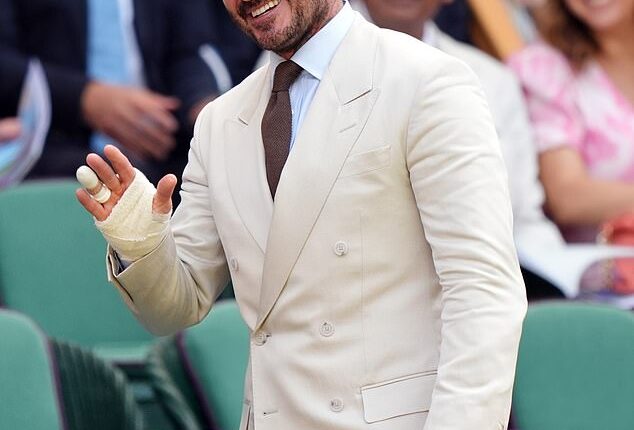 Sir David Beckham led the stars who were out in force in London's heatwave on Monday to attend the first day of the Wimbledon Championships 2025