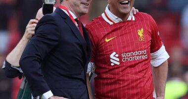 Richard Hughes (left) was tasked with finding the man to replace Jurgen Klopp at Liverpool