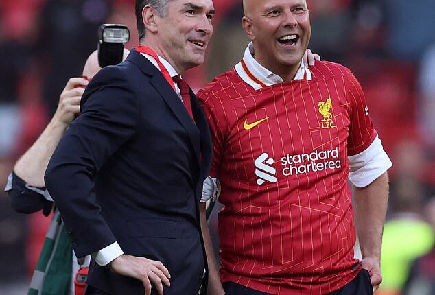 Richard Hughes (left) was tasked with finding the man to replace Jurgen Klopp at Liverpool