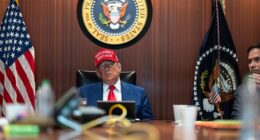 President Donald Trump in the Situation Room, June 21st, 2025