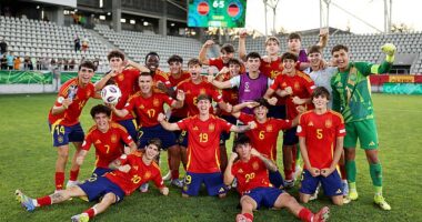 Spain earned a staggering 6-5 win over Germany to reach the Under-19 Euros final