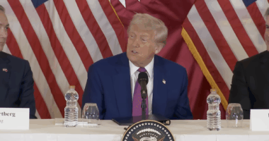 Trump speaks in Qatar