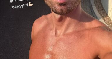 Jack Grealish shared a photo of his ripped physique as he continues his rigorous training regime during the off-season