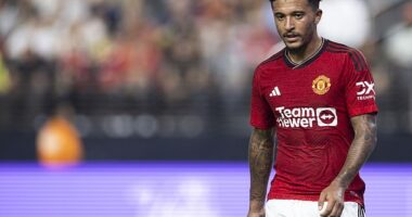 Jadon Sancho is available for a transfer from Man United after returning from a loan spell with Chelsea