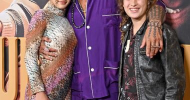 Jason Momoa is a proud papa. His son, Nakoa-Wolf, 16, has been cast in an important role in the upcoming Dune 3;  Pictured with daughter Lola, 17,  in Los Angeles in November 2022