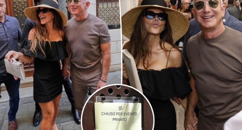 Jeff Bezos and Lauren Sánchez shut down local bar in Italy for first outing as husband and wife