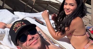 The first Asian-American Bachelorette Jennifer 'Jenn' Tran has reportedly ended her four-month fling with her former Dancing with the Stars partner Aleksandr 'Sasha' Farber (pictured April 27)