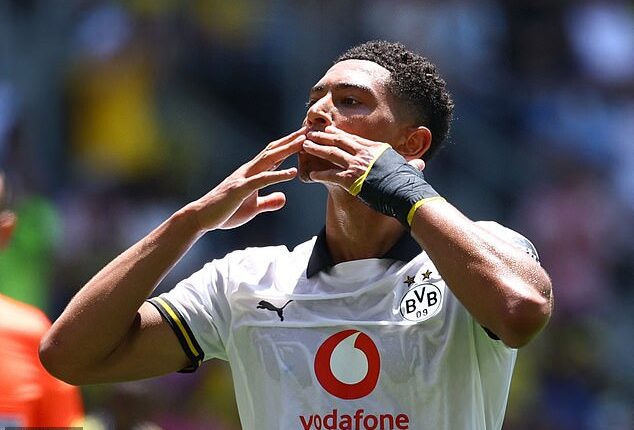 Jobe Bellingham scored his first goal for Borussia Dortmund against Mamelodi Sundowns