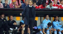 Carlos Tevez (bottom right) and Roberto Mancini (centre) famously fell out in Munich in 2011