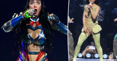 Katy Perry grabbed by fan who stormed stage mid-concert