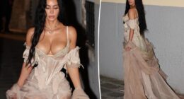 Kim Kardashian struts her stuff in lingerie ahead of Lauren Sánchez and Jeff Bezos' pajama afterparty