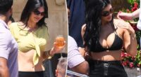 Kylie and Kendall Jenner rock ab-baring ensembles for post-wedding pool party in Venice