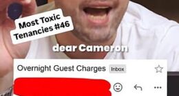 British property strategist Jack Rooke read out the shocking email exchange between landlord Rita and her renter Cameron