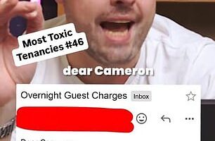 British property strategist Jack Rooke read out the shocking email exchange between landlord Rita and her renter Cameron