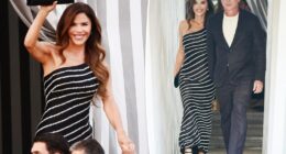 Lauren Sánchez glimmers in striped gown for pre-wedding dinner with Jeff Bezos