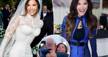 Lauren Sánchez's wedding day ‘something blue’ is literally out of this world