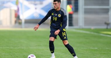 Motherwell star Lennon Miller made his first Scotland start against Liechtenstein
