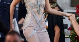 Leonardo DiCaprio's girlfriend Vittoria Ceretti suffered a bit of a fashion faux pas at Jeff Bezos and Lauren Sanchez's wedding