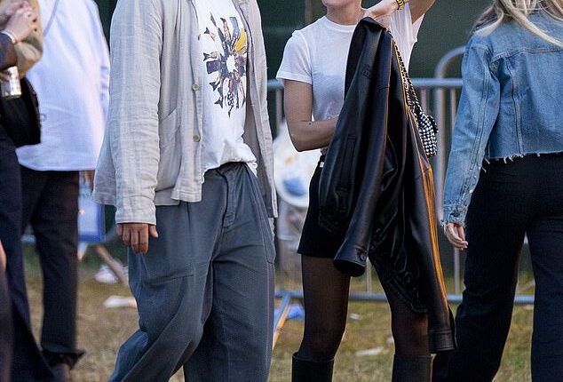 Lily Allen, 40, and James Norton, 39, were reportedly seen snogging backstage while enjoying a 'first date' at Charli XCX's Lido Festival show on Saturday (pictured at the show)