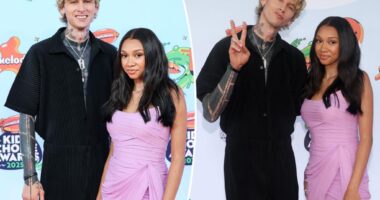 MGK and daughter Casie, 15, attend Kids' Choice Awards 2025